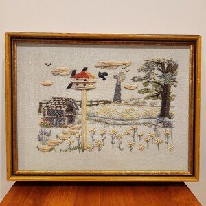 Vintage Crewel Embroidery